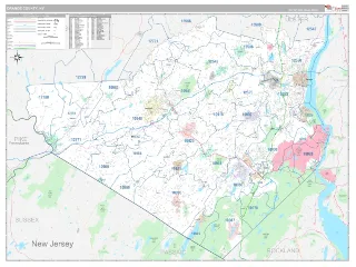 Orange County, NY Classic style ZIP Code wall map
