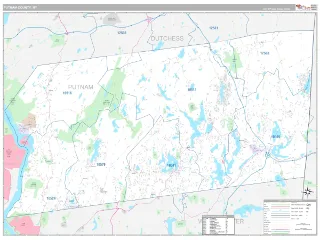 Putnam County, NY Classic style ZIP Code wall map
