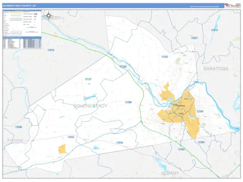 Schenectady County, NY map