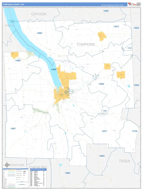 Tompkins County, NY map