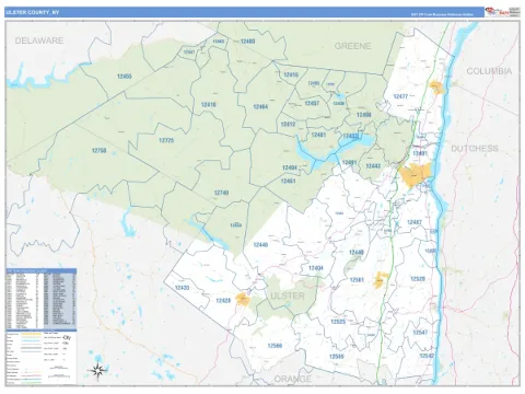 Ulster County, NY map