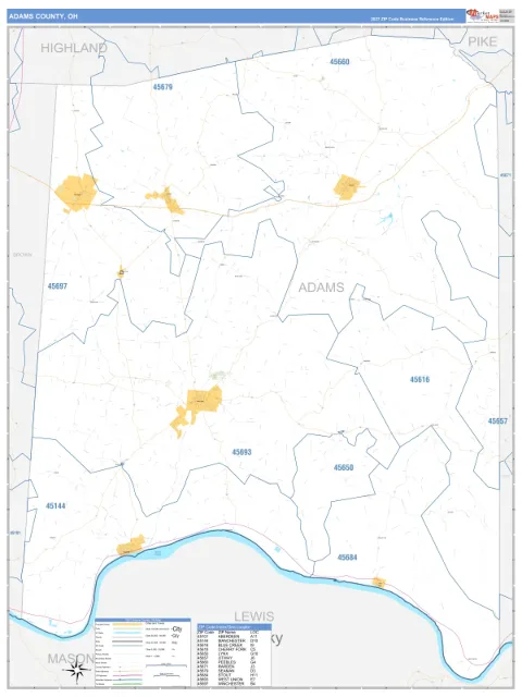Adams County, OH map