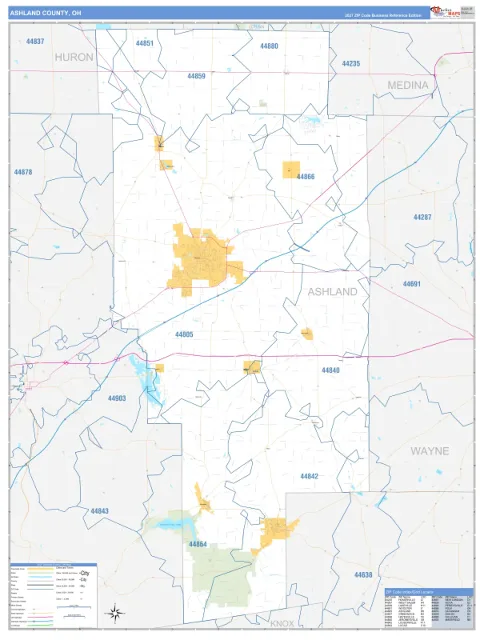 Ashland County, OH map