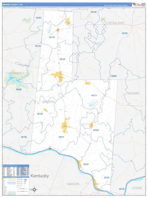 Brown County, OH map