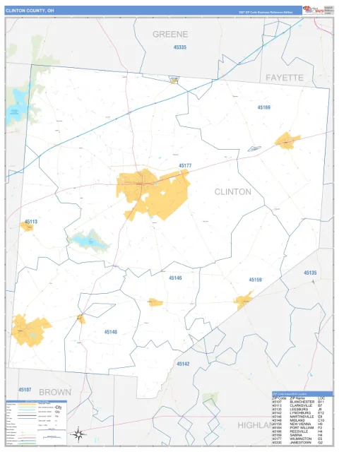 Clinton County, OH map