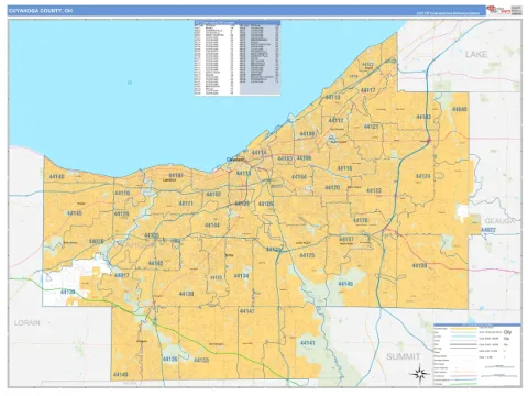 Cuyahoga County, OH map