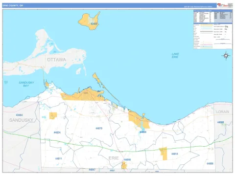 Erie County, OH map