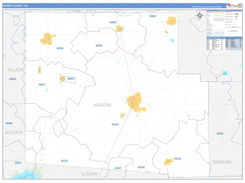 Hardin County, OH map