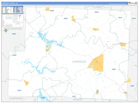 Harrison County, OH map
