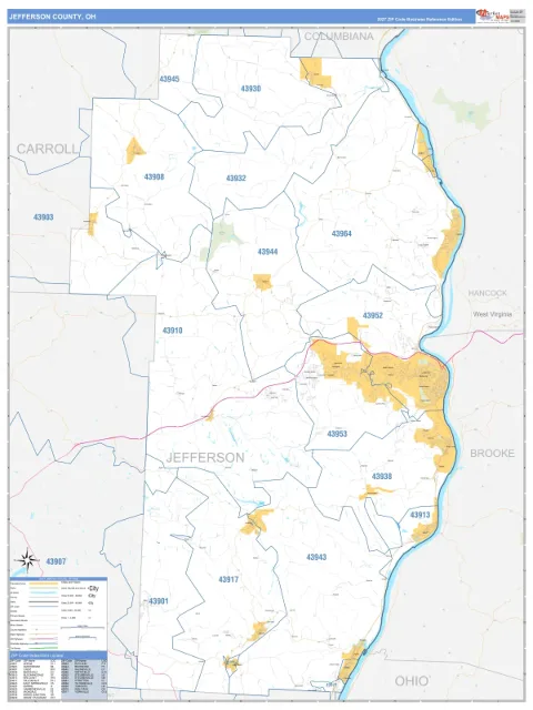 Jefferson County, OH map