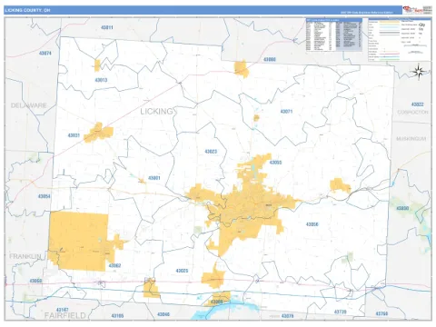 Licking County, OH map