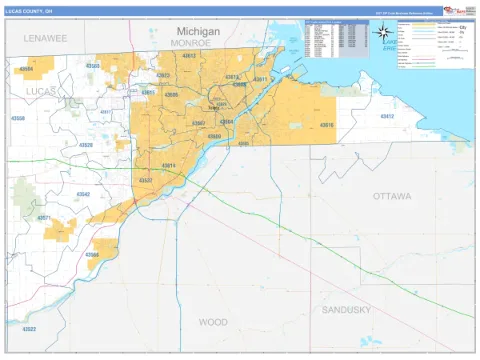 Lucas County, OH map