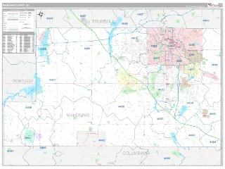 Mahoning County, OH Classic style ZIP Code wall map