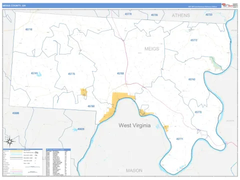 Meigs County, OH map