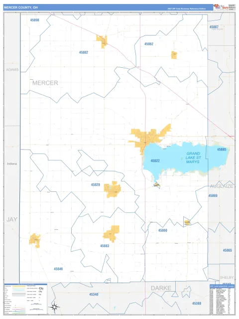 Mercer County, OH map
