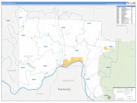 Scioto County, OH map