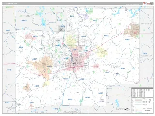Stark County, OH Classic style ZIP Code wall map