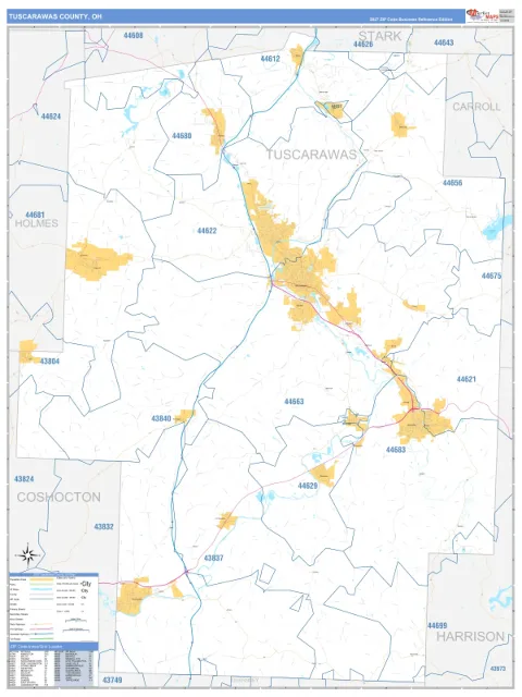 Tuscarawas County, OH map