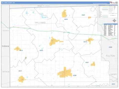 Williams County, OH map