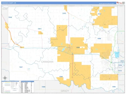 Canadian County, OK map