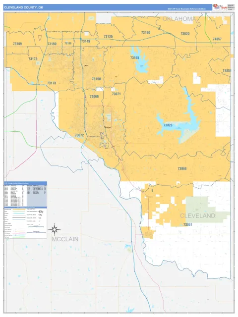 Cleveland County, OK map
