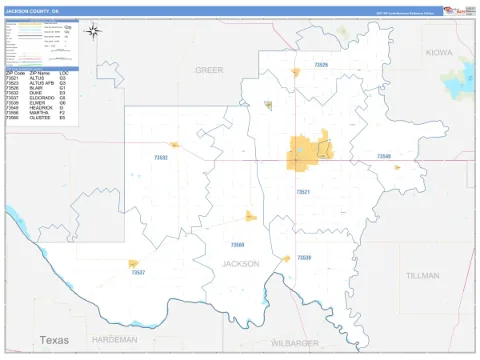 Jackson County, OK map