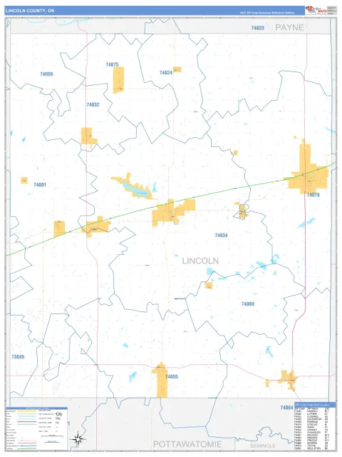 Lincoln County, OK map