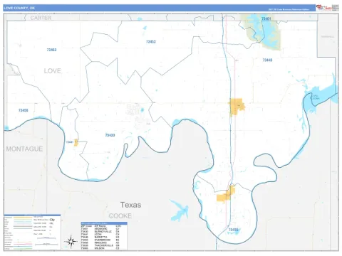 Love County, OK map