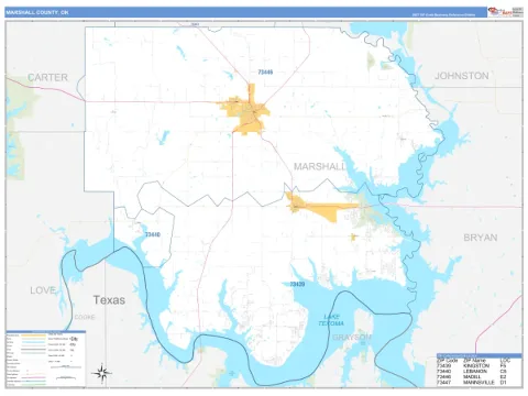 Marshall County, OK map