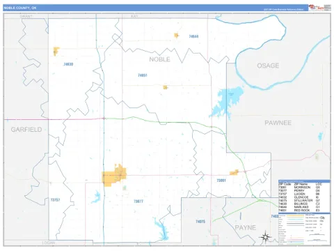 Noble County, OK map