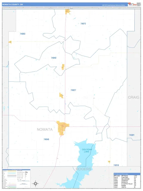 Nowata County, OK map