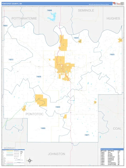 Pontotoc County, OK map