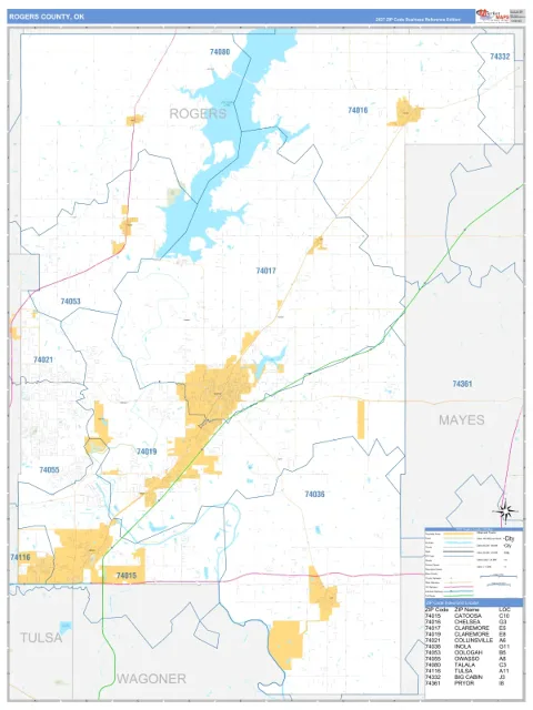 Rogers County, OK map