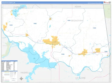 Sequoyah County, OK map
