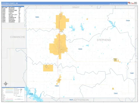 Stephens County, OK map