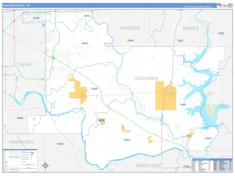 Wagoner County, OK map
