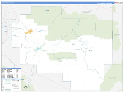 Crook County, OR map