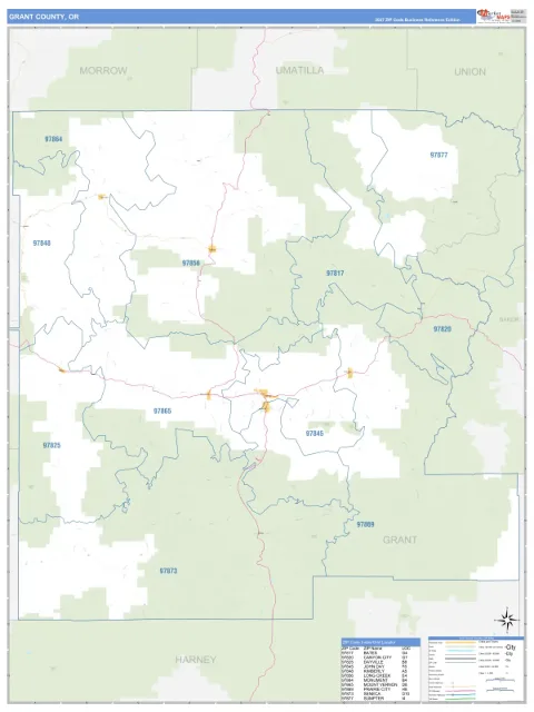 Grant County, OR map