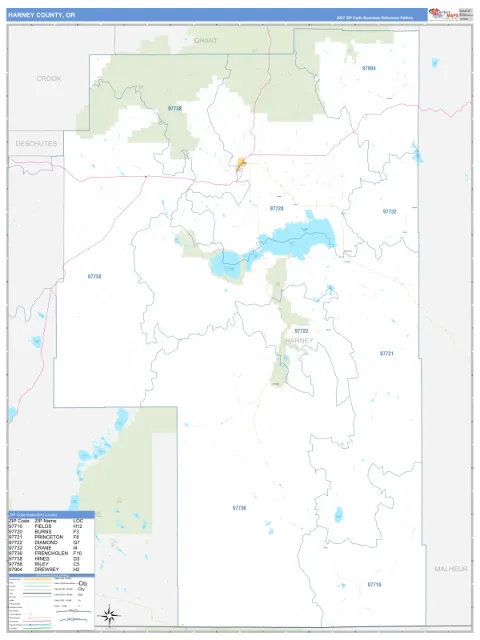 Harney County, OR map