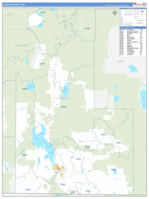 Klamath County, OR map