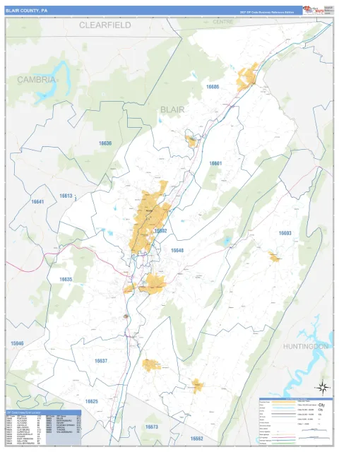 Blair County, PA map