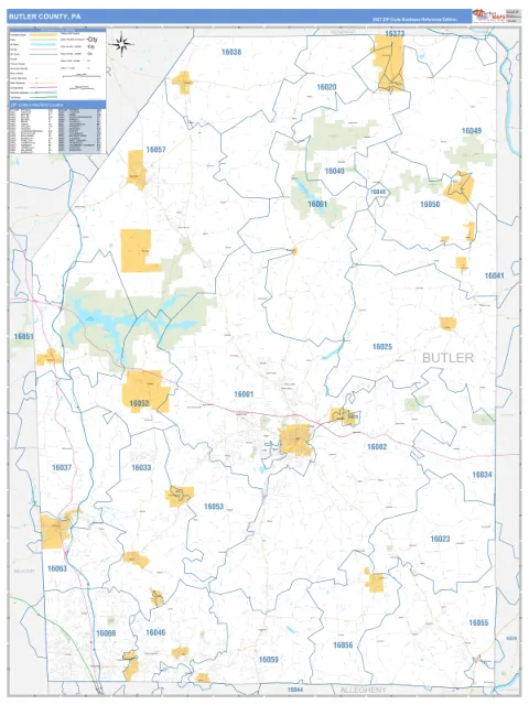 Butler County, PA map