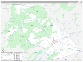 Clinton County, PA Classic style ZIP Code wall map