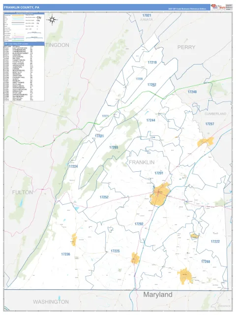 Franklin County, PA map