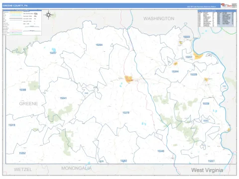 Greene County, PA map
