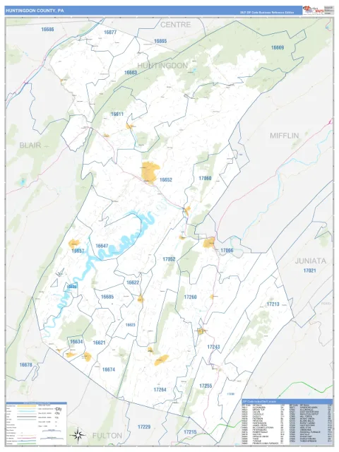 Huntingdon County, PA map