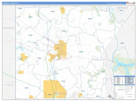 Lawrence County, PA map