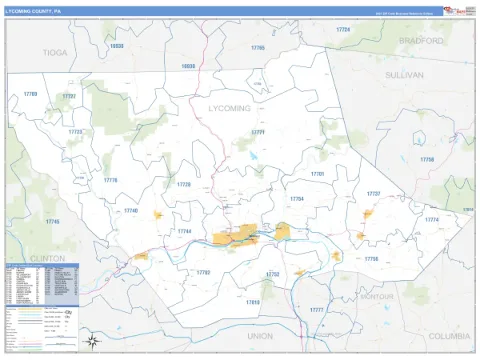 Lycoming County, PA map