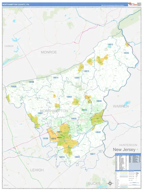 Northampton County, PA map