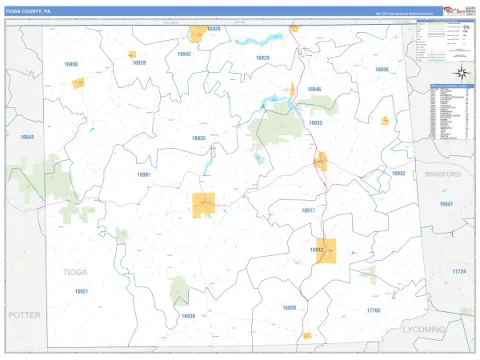 Tioga County, PA map